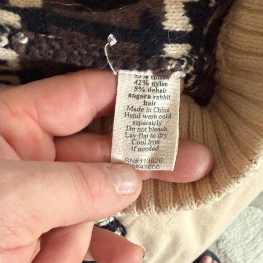 Life After Denim Men’s Beige Cowl Neck Sweater View 5